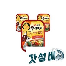 참죽 가죽 고추장장아찌 300g향 독특한 마니아 장아찌/참죽/가죽나물/참죽장아찌/가죽장아찌/국산참죽/국산, 샘표 우리엄마 깻잎 매콤한맛 70G/여행용반찬/통, 3개