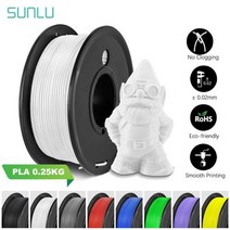 SUNLU PLA 3D 필라멘트 250G 3D 펜 리필 1.75MM 소형 스풀 무취 FDM 프린터 소재 막힘 없음 친환경 컴퓨터 오피스 사무 기기 악세서리 친환경, PLA 250G Silver