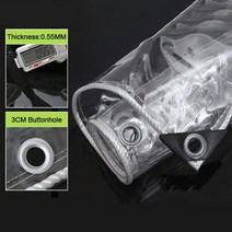 방수포 천막 두꺼운 야외 투명 정원 퍼골라 식물 창고 보호 레인 커버, 69.0.55mm Common Eyelet - 2.8x