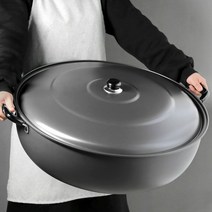 국산 가정 업소용 튀김냄비 대형 명절 볶음 중화 다용도 경질 팬 웍 대형 대용량 튀김솥, 60cm