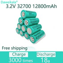 2023 정품 32700 충전식 배터리 전문 리튬 스틸 인산염 전원 나사 포함 12800mAh 3.2V Lifepo4, 01 10PCS
