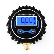 압력게이지 고정밀 디지털 타이어 공기 압력 게이지 0-200PSI LCD 자동차 트럭 오토바이용 LED 라이트, 01 Without LED Light