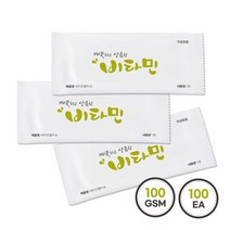 그린위생 비타민 업소용물티슈 S100 일회용 개별포장 100매, 1개
