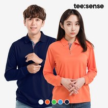 긴팔 체코카라 티셔츠 남녀공용 S~3XL 체크 커플 단체티 작업복 회사 유니폼