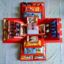 서프라이즈 겹겹이 박스 상자 깜짝 선물 어린이날 어버이날 생일 이벤트, 추가안함, 레드
