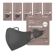 에어윈드 브이핏 새부리형 황사방역 마스크 KF94 1매입 50개, 블랙