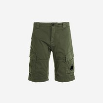 C.P. 컴퍼니 스트레치 사틴 카고 쇼츠 브론즈 그린 - 23SS Company Stretch Sateen Cargo Shorts Bronze Green