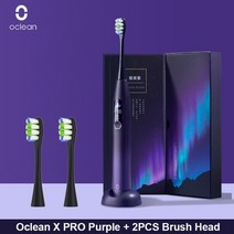 글로벌 버전 Oclean X Pro Sonic 전동 칫솔 Sonic Oclean 칫솔 IPX7 고속 충전 앱 연결 터치 스크린 브러시, 협력사, 보라색과 P5