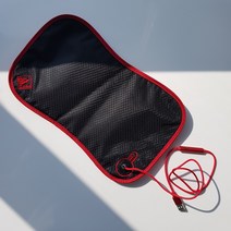1인용 휴대용 usb 온열방석 탄소매트 국내제작, 레드+블랙