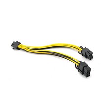 6핀 PCI-e-8 2 남성-남성 GPU 전원 케이블 20cm 그래픽 카드 마이닝 HP 서버 브레이크 아웃 보드, 한개옵션1, 01 20cm