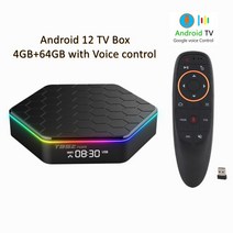 2022 안드로이드 12 스마트 TV 박스 Allwinner H618 미디어 플레이어 3D 비디오 유튜브 넷플릭스 2.4G &am, 06 4G 64G Voice_03 영국 플러그