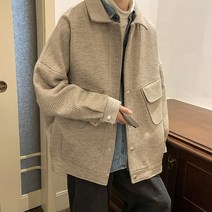 모직트렌치코트 남자 트렌드 카고 숏 건달카리스마 디자인감각 보이핏 볼륨 겨울 가을 두꺼운 2715451894