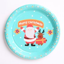 (주)파티해&nbsp; 크리스마스 파티접시 18cm (10개입), 루돌프