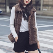 뽀글이 양털조끼 예쁜 카라넥 쪼끼 베스트 아우터