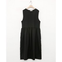 퍼니걸스 6474 데일리 라운드 무지 나시 플레어 롱 원피스 여성의류