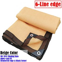 파고라 조립식 HDPE 햇빛 가리개 그물 자외선 방지 패브릭 테라스 수영장 항해 자동차 캐노피, 112.6-line Beige Net - 1x1m