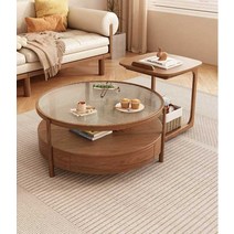 거실 테이블 이동식 테이블 Changhong 유리 스토리지, L