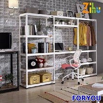 Foryou99 지후 프리미엄 2단 앵글선반 행거 앵글 철제 선반 조립식, 상세페이지 참조