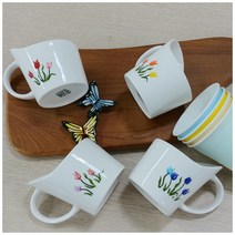 그림그린도자기 튤립도자기종이컵받침, 1개, 주황