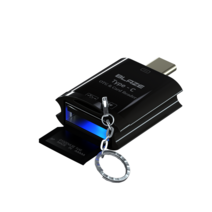 블레이즈 아이폰 젠더 마이크로SD 카드리더기 + USB 동시인식 블랙박스 영상확인, 블랙