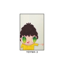 팝아트 인테리어 대형 캔버스 그림 경매 액자 하비에르 카예하 눈 큰 소년, AC + 블랙 테두리