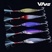 VA VL-010 보니토 메탈지그 방어 부시리 삼치 빅게임 크롬 지깅 60g 골드, 100g, #3 레드헤드