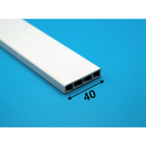 PVC몰딩 평몰딩 백색 40X9 사각몰딩 (2.4M 최소구매4개)