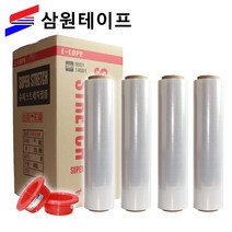 삼원테이프 스트레치필름 수동랩 공업용랩 포장랩 15mic 330m 4롤, 1box