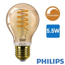 필립스 LED 필라멘트 A60 골드 5.5W E27 (디밍)