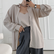 [더이리스]실키 끈나시+셔츠 세트 - nb