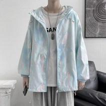 시밀러룩 자외선차단옷 트렌치코트 재킷남성 여름얇은타입 일본스타일 커플옷 남성복 자외선차단 스포츠아우터