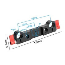 15mm 로드 클램프 1/4 3/8 치즈 마운트 SLR 카메라 숄더 리그 포커스 레일 블록 스위치 플레이트 삼각대베, 20 19mm 12mm Clamp H