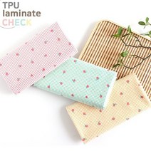 자투리 TPU라미네이트 리틀츄 체크0913 택1, TPU라미네이트 리틀츄 체크0913 핑크
