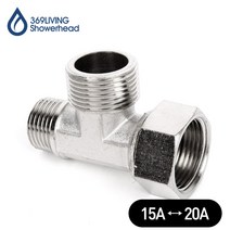 15A-20A 황동 이경 변환 T밸브 티 커넥터 B 수도 배관