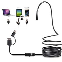 핸드폰 내시경 카메라 에바크리닝 통풍구 냄새 제거 배관 하수구 크리닝 산업용 usb video industria endoscope type c 내시경 용 otg android, 2m, 하드 케이블