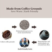 APRIME ECO-CAFE 크루 쿠션 아웃도어 양말 커피 가루로 제작 하.. 정품보장, Yosemite