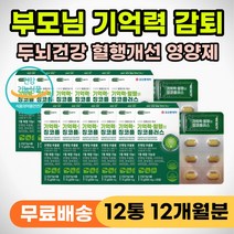 뇌건강 영양제 인지력 기억력 감퇴 저하 예방 개선제 어르신 노인 인지능력 개선 부모님 손발 팔 다리 저림 저릴때 혈행 혈액 혈관 순환 건강 개선 식약처인증 효도 선물 추천