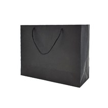 두꺼운 블랙 크라프트 종이봉투 튼튼한 넓은 쇼핑백 선물 기프트백 대
