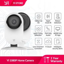 가정집cctv 현관문cctv 매장용cctv 아기홈캠 펫캠 농막cctv 방범용cctv yi 1080p wifi 무선 ip 보안 홈 카메라 울음, 단짝, 나는 플러그