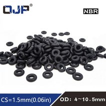 기계 부속 자재 베어링 스쿠류 커넥터 볼 밸브 샤프트 50 개 고무 링 NBR 씰링 O CS 1.5mm OD4 4.5 5 5.5 6 6.5 7 7.5 8 8.5 9 9.5 10 1, 10.5x7.5x1.5mm, 150pieces