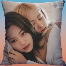 블랙핑크 포토카드 쿠션 굿즈 블랙핑크 선물 쿠션, 35X35cm, V