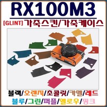 퓨어클리어 (GLINT)소니 RX100M3 케이스 가죽케이스 가죽스킨, 1개, 그린