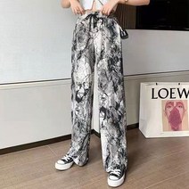 아이스 쿨팬츠 여성 바지 허리밴딩 9부 캐주얼 팬츠