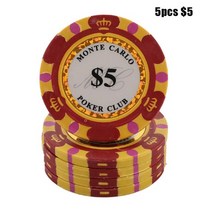 홀덤 포커 카지노 칩 세라믹 세트 클레이 동전 40mm 코인 엔터테인먼트 달러 동전 5, b