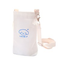 지구봄 텀블러백 드링크백 숄더 크로스 컵홀더, 강아지, 1개