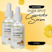 심황 페이스 세럼 화이트닝 다크 스팟 리무버 30ML 여드름 흉터 밝은 피부 교정기 페이셜 에센스 거칠기 개, 02 2PCS