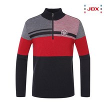 제이디엑스 JDX (남성) 3단 스트라이프 배색 반집업 SW_X1RWSPM07-DN