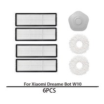 청소기 부품 호환 헤드 교체 물걸레 Dreame Bot W10 자동 청소 로봇 진공 액세서리 메인 사이드 브러시 커버 HEPA 필터 걸레 천 예비, 02 7pcs