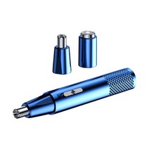 usb 충전식 코 헤어 트리머 코 귀 헤어 트리머 전기 제거 beard shaver razor with washable blade face care, 협력사, 파란 수염 트리머