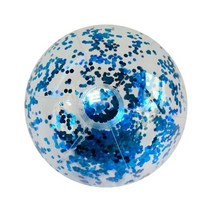 반짝이 비치 볼 여름 워터 스팽글 해변 수영장 파티 완구 어린이 성인용, [01] Blue-40cm